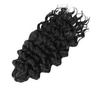 ZOAPDEBCE Nastro di estensione dei capelli umani, 18" sintetico ondulato profondo twist capelli all'uncinetto riccioli afro onda d'acqua trecce all'uncinetto estensioni dei capelli intrecciati marroni