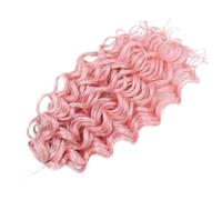 ZOAPDEBCE Nastro di estensione dei capelli umani, 18" sintetico ondulato profondo twist capelli all'uncinetto riccioli afro onda d'acqua trecce all'uncinetto estensioni dei capelli intrecciati marroni