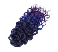 ZOAPDEBCE Nastro di estensione dei capelli umani, 18" sintetico ondulato profondo twist capelli all'uncinetto riccioli afro onda d'acqua trecce all'uncinetto estensioni dei capelli intrecciati marroni