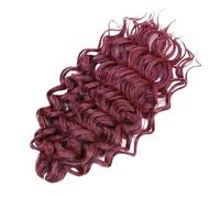 ZOAPDEBCE Nastro di estensione dei capelli umani, 18" sintetico ondulato profondo twist capelli all'uncinetto riccioli afro onda d'acqua trecce all'uncinetto estensioni dei capelli intrecciati marroni