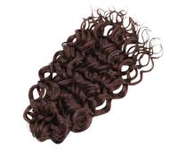 ZOAPDEBCE Nastro di estensione dei capelli umani, 18" sintetico ondulato profondo twist capelli all'uncinetto riccioli afro onda d'acqua trecce all'uncinetto estensioni dei capelli intrecciati marroni