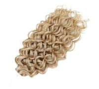 ZOAPDEBCE Nastro di estensione dei capelli umani, 18" sintetico ondulato profondo twist capelli all'uncinetto riccioli afro onda d'acqua trecce all'uncinetto estensioni dei capelli intrecciati marroni