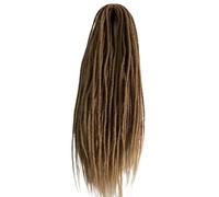 ZOAPDEBCE Nastro di estensione dei capelli umani, 22" Doppi dreadlock sintetici fatti a mano Trecce Intrecciatura della dea Attacco for capelli Morbido finto(#4_22INCH)(#27-22INCH)