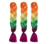 ZOAPDEBCE Nastro di estensione dei capelli umani, 3 Pz/lotto Treccia Jumbo Trecce All'uncinetto Estensione Dei Capelli Intrecciare Jumbo Capelli In Fibra Sintetica for Intrecciare (CBZ-25-D1)(CBZ-30-D