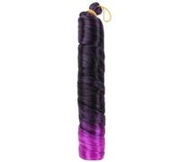 ZOAPDEBCE Nastro di estensione dei capelli umani, Capelli intrecciati ricci sintetici 14 pollici 150 g Onda sciolta Ricci pre allungati Riccioli a spirale Estensioni dei capelli intrecciati(4)(Tpurple