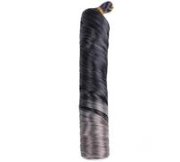 ZOAPDEBCE Nastro di estensione dei capelli umani, Capelli intrecciati ricci sintetici 14 pollici 150 g Onda sciolta Ricci pre allungati Riccioli a spirale Estensioni dei capelli intrecciati(4)(T1B/Gre