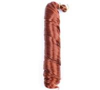 ZOAPDEBCE Nastro di estensione dei capelli umani, Capelli intrecciati ricci sintetici 14 pollici 150 g Onda sciolta Ricci pre allungati Riccioli a spirale Estensioni dei capelli intrecciati(4)(350)