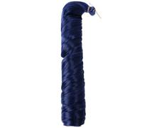 ZOAPDEBCE Nastro di estensione dei capelli umani, Capelli intrecciati ricci sintetici 14 pollici 150 g Onda sciolta Ricci pre allungati Riccioli a spirale Estensioni dei capelli intrecciati(4)(#Blue)