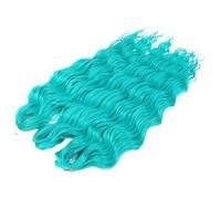 ZOAPDEBCE Nastro di estensione dei capelli umani, Capelli sintetici da 24 pollici Onda d'acqua Intrecciare le estensioni dei capelli Biondi Onda profonda Afro Curl Twist Capelli all'uncinetto for le d