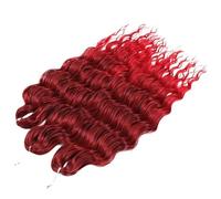 ZOAPDEBCE Nastro di estensione dei capelli umani, Capelli sintetici da 24 pollici Onda d'acqua Intrecciare le estensioni dei capelli Biondi Onda profonda Afro Curl Twist Capelli all'uncinetto for le d
