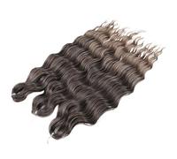ZOAPDEBCE Nastro di estensione dei capelli umani, Capelli sintetici da 24 pollici Onda d'acqua Intrecciare le estensioni dei capelli Biondi Onda profonda Afro Curl Twist Capelli all'uncinetto for le d