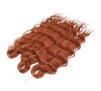 ZOAPDEBCE Nastro di estensione dei capelli umani, Capelli sintetici da 24 pollici Onda d'acqua Intrecciare le estensioni dei capelli Biondi Onda profonda Afro Curl Twist Capelli all'uncinetto for le d