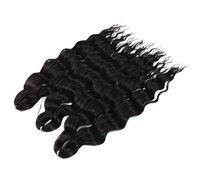 ZOAPDEBCE Nastro di estensione dei capelli umani, Capelli sintetici da 24 pollici Onda d'acqua Intrecciare le estensioni dei capelli Biondi Onda profonda Afro Curl Twist Capelli all'uncinetto for le d