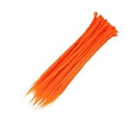 ZOAPDEBCE Nastro di estensione dei capelli umani, Ciocche Capelli naturali all'uncinetto Capelli fatti a mano Dreadlocks Capelli Intrecciatura sintetica Capelli colorati(1)(Yellow)