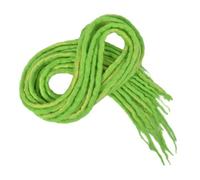 ZOAPDEBCE Nastro di estensione dei capelli umani, Dreadlocks sintetici Capelli intrecciati all'uncinetto 20 pollici Morbida lana Locs Estensione dei capelli intrecciati a mano (BD)(Y Fluoresent green)