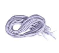 ZOAPDEBCE Nastro di estensione dei capelli umani, Dreadlocks sintetici Capelli intrecciati all'uncinetto 20 pollici Morbida lana Locs Estensione dei capelli intrecciati a mano (BD)(Light grey)