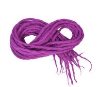 ZOAPDEBCE Nastro di estensione dei capelli umani, Dreadlocks sintetici Capelli intrecciati all'uncinetto 20 pollici Morbida lana Locs Estensione dei capelli intrecciati a mano (BD)(Purple)