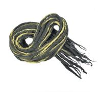 ZOAPDEBCE Nastro di estensione dei capelli umani, Dreadlocks sintetici Capelli intrecciati all'uncinetto 20 pollici Morbida lana Locs Estensione dei capelli intrecciati a mano (BD)(Y Dark green)