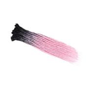 ZOAPDEBCE Nastro di estensione dei capelli umani, Estensioni dei capelli fatti a mano con dreadlocks da 24 pollici Ciocche di capelli all'uncinetto Trecce sintetiche all'uncinetto for donne (BUG_24INC