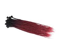 ZOAPDEBCE Nastro di estensione dei capelli umani, Estensioni dei capelli fatti a mano con dreadlocks da 24 pollici Ciocche di capelli all'uncinetto Trecce sintetiche all'uncinetto for donne (BUG_24INC