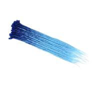 ZOAPDEBCE Nastro di estensione dei capelli umani, Estensioni dei capelli fatti a mano con dreadlocks da 24 pollici Ciocche di capelli all'uncinetto Trecce sintetiche all'uncinetto for donne (BUG_24INC