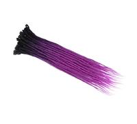 ZOAPDEBCE Nastro di estensione dei capelli umani, Estensioni dei capelli fatti a mano con dreadlocks da 24 pollici Ciocche di capelli all'uncinetto Trecce sintetiche all'uncinetto for donne (BUG_24INC