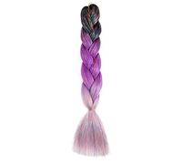 ZOAPDEBCE Nastro di estensione dei capelli umani, Estensioni Jumbo Trecce Sintetiche Glitter da 24 pollici Scintillante Arcobaleno Intrecciare i Capelli for le Donne Acconciatura Fai da Te(H1)(H45)