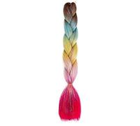 ZOAPDEBCE Nastro di estensione dei capelli umani, Estensioni Jumbo Trecce Sintetiche Glitter da 24 pollici Scintillante Arcobaleno Intrecciare i Capelli for le Donne Acconciatura Fai da Te(H1)(H74)