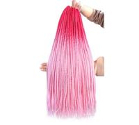 ZOAPDEBCE Nastro di estensione dei capelli umani, Trecce lunghe dritte 3x Box Trecce Estensioni dei capelli Capelli sintetici Trecce colorate a scatola sottile Capelli for donne (3-7)(37438)