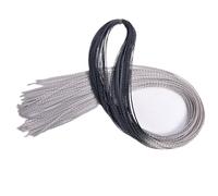 ZOAPDEBCE Nastro di estensione dei capelli umani, Trecce Trecce sottili a scatola Estensioni dei capelli all'uncinetto Capelli sintetici Trecce sottili arcobaleno Fasci di capelli(4)(B4)