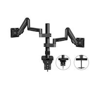 ZOAPDEBCE Stand a doppio monitor, Adatto for schermi max 32 pollici, 4,4-19,8 libbre, supporto da scrivania con braccio for doppio monitor completamente regolabile con inclinazione, rotazione e rotazi