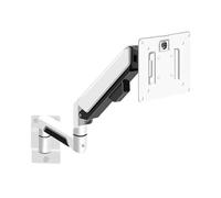 ZOAPDEBCE Stand a doppio monitor, Braccio di montaggio for monitor a molla pneumatica a movimento completo for schermi fino a 32 pollici e 19,8 libbre(White)