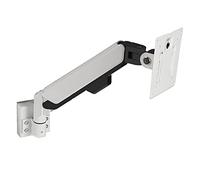 ZOAPDEBCE Stand a doppio monitor, Braccio for monitor con molla a gas regolabile in altezza da 10"-32", può contenere da 4,4 a 19,8 libbre con girevole(White)