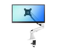 ZOAPDEBCE Stand a doppio monitor, For la maggior parte degli schermi da 15"-27", Braccio for monitor singolo in alluminio con base con occhiello, Supporto for monitor con molle a gas regolabili, 75/10