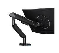ZOAPDEBCE Stand a doppio monitor, Supporta schermi da 17-42" e 33 libbre, supporto con molla a gas regolabile con 31 modalità di illuminazione RGB e porta USB(Schwarz)