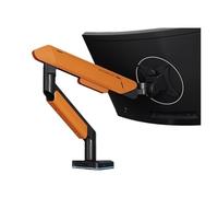 ZOAPDEBCE Stand a doppio monitor, Supporta schermi da 17-42" e 33 libbre, supporto con molla a gas regolabile con 31 modalità di illuminazione RGB e porta USB(Oranje)