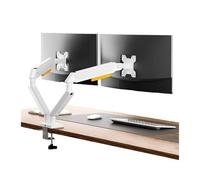ZOAPDEBCE Stand a Doppio Monitor, Supporto for Doppio Monitor Fino a 32 Pollici e 22,0 libbre for Schermo, Braccio for Monitor con Molla a Gas Regolabile, Supporto for Doppio Monitor in Alluminio