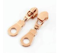ZOAPDEBCE Tiro con Cerniera in Metallo ， 5 Pezzi cursori for Cerniere for Cerniere in Nylon 5# Nastro Borsa da Cucito Tasca con Cerniera Testa Giacca Kit di Riparazione Vestiti Accessori Fai da Te(Ro