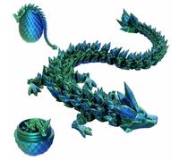Zobetro 3D Printed Dragon Eggs with Dragon Inside Articulated Crystal Dragon in Egg Executive Dragon Fidget Desk Toys for Gifts Home Off