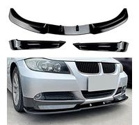 ZOBICX per B-MW Serie 3 E90 E91 2005-2008 Paraurti Anteriore Lama Splitter Labbro + Lato Spoiler Copertura Trim Protect,Gloss Black