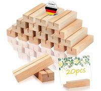 ZOBMIO 20 porta carte in legno, multifunzione, in legno, realizzato a mano, in legno di pino naturale, per banchetti e feste
