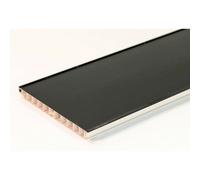 ZOCCOLATURA ZOCCOLO CUCINA ALLUMINIO H12 BASE PLASTICA COPERTURA NERO ML 2