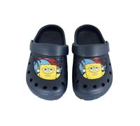 Zoccoli a forma di Bob Spongebob con testa di spugna, per bambini, con palma, antiscivolo, da giardino, blu scuro, Blu scuro, 27/28 EU