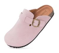 Zoccoli Bambini Regolabile Pantofole Bambina Comode Ciabatte Bambino Antiscivolo Sabot Ragazzi e Ragazza Leggere Scarpa da Casa Plantare Sughero,Rosa,33EU