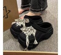 Zoccoli con piattaforma personalizzata, allacciati, suola spessa, alla moda per feste, adatti per giardino, spiaggia, uso all'aperto in tutte le stagioni, carini in EVA a cartoni animati CN36-37,CN38-