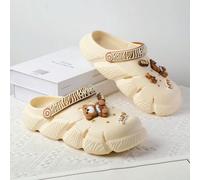 Zoccoli da donna con motivo orso cavo, alla moda, in EVA traspirante, ciabatte con sistema slip-on, antiscivolo, adatte per infermiere, lavoro, spiaggia, con suola morbida e punta chiusa EUR35-36,EUR3