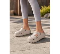 Zoccoli da donna con plateau, comodi e casual, scarpe da giardino con fiori 3D, suola spessa antiscivolo, sandali estivi da spiaggia