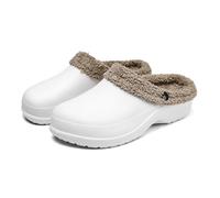 Zoccoli da donna foderati in pile pantofole da donna da uomo impermeabili foderate in pelliccia zoccoli da giardino unisex pantofole invernali calde comode scarpe leggere antiscivolo pantofole da casa