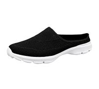 Zoccoli da donna, traspiranti e facili da pulire, pantofole leggere, da giardino, slip-on per attività all'aperto, per il tempo libero, scarpe estive in rete, comode, Nero , 38 EU
