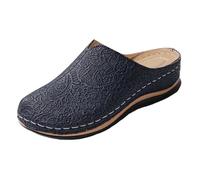 Zoccoli da Giardino Donna Sandali donna anteriore Sandali Zeppe Piattaforma All'aperto Escursionismo Scarpe estive, Blu scuro, 42 EU